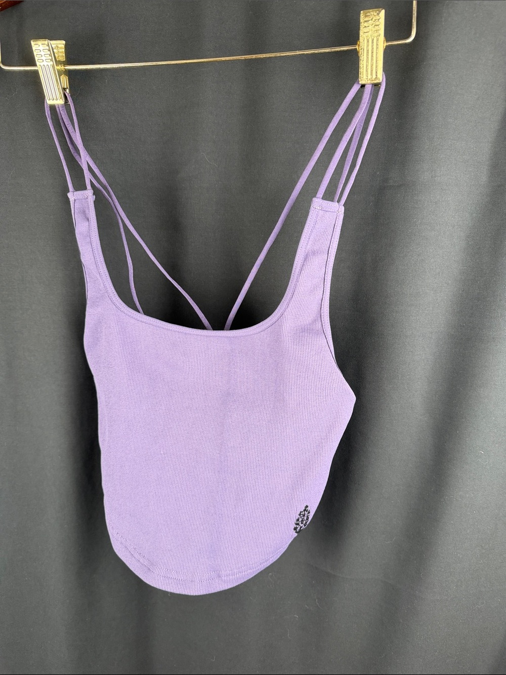 FP Movement by Free People Lavender Double-Strap Ribbed Tank